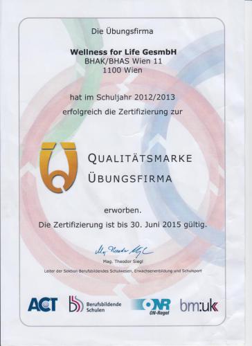 Qualitätsmarke 2012/13